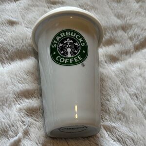 Starbucks White Ceramic Cup with Green Siren Logo